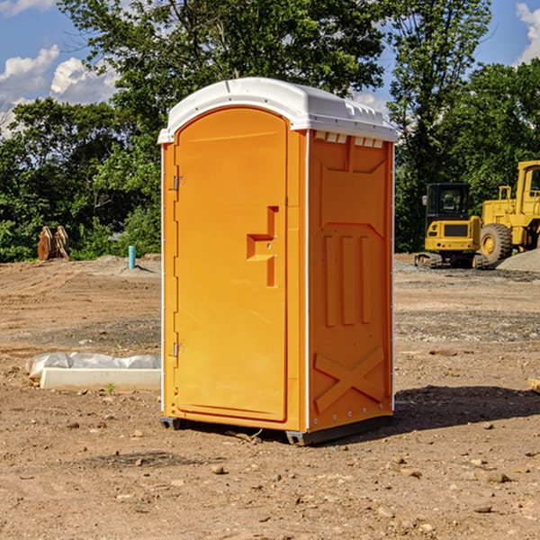 how often are the portable restrooms cleaned and serviced during a rental period in Amery WI